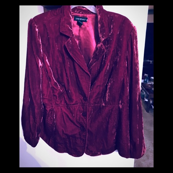 Lane Bryant Jackets & Blazers - Gorgeous Velvet Maroon Lane Bryant Blazer